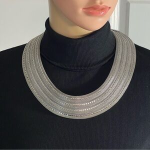 BCBG The Roxie Collection Silver-Toned Layered Egyptian Collar Necklace